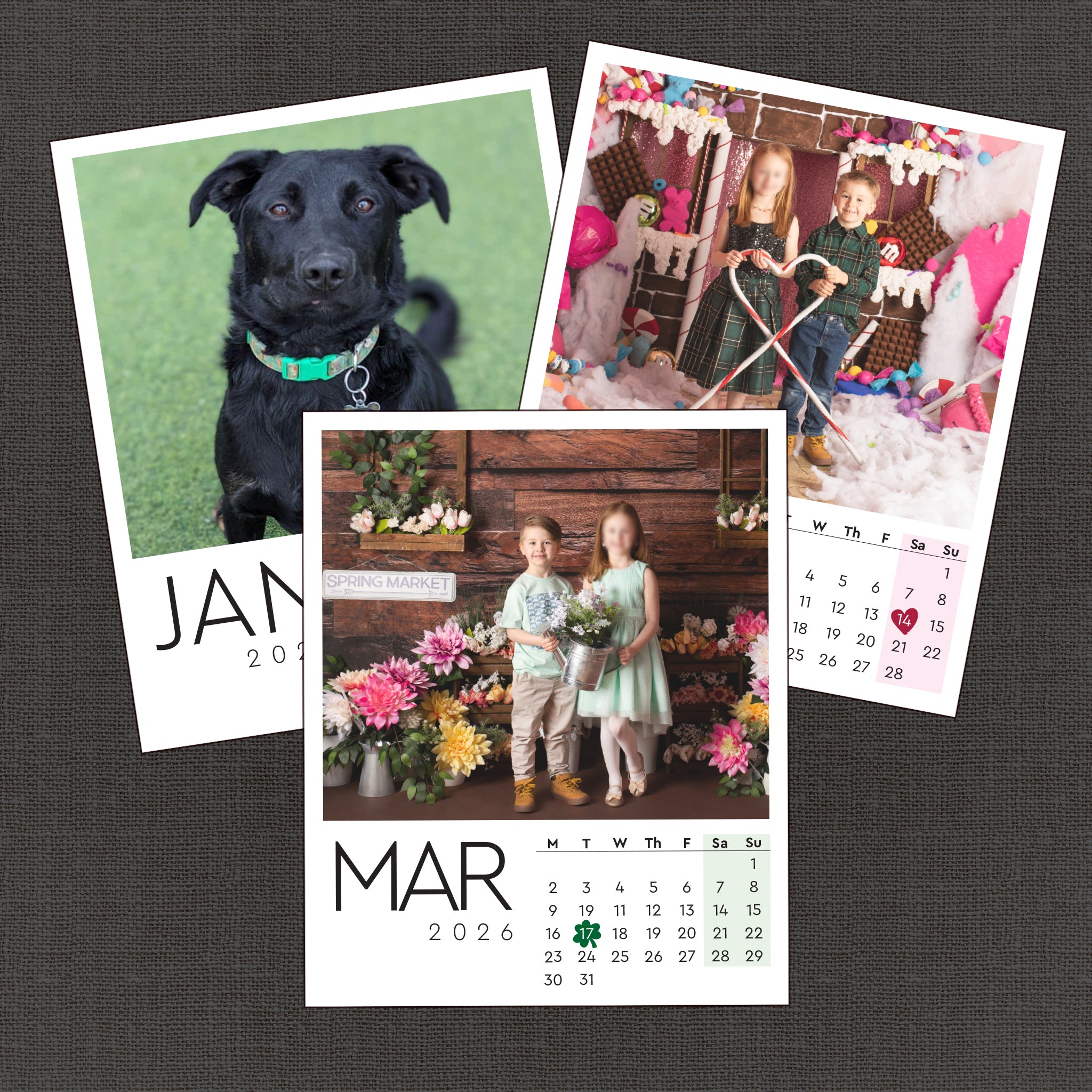 2026 Full‑Year Flat Magnet Calendar Set