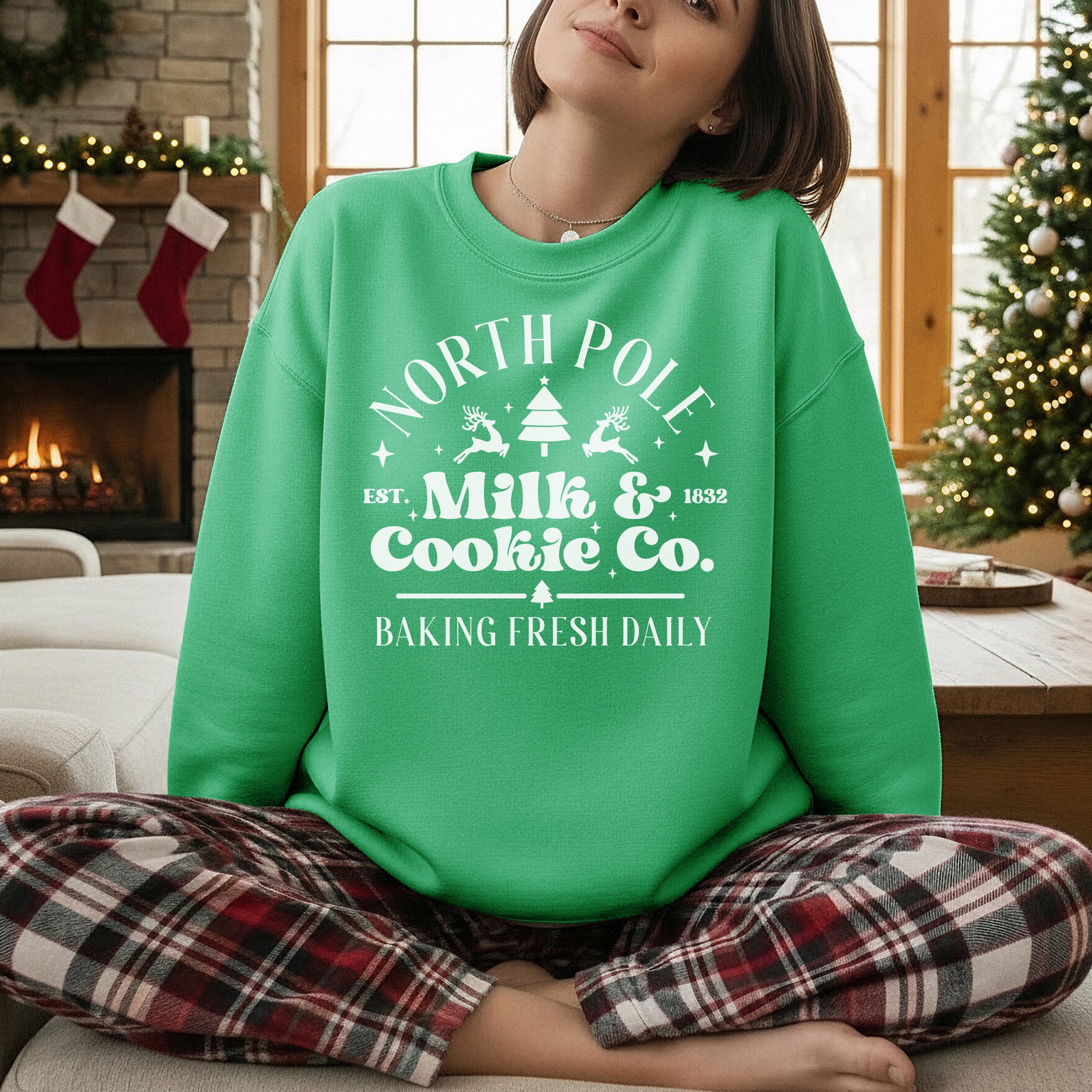 North Pole Milk & Cookie Co. Christmas Crewneck