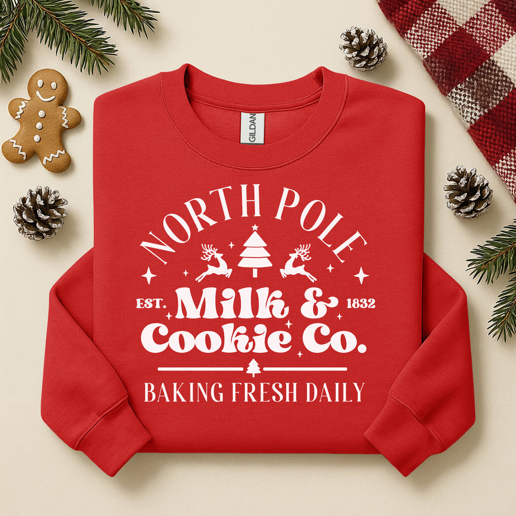 North Pole Milk & Cookie Co. Christmas Crewneck
