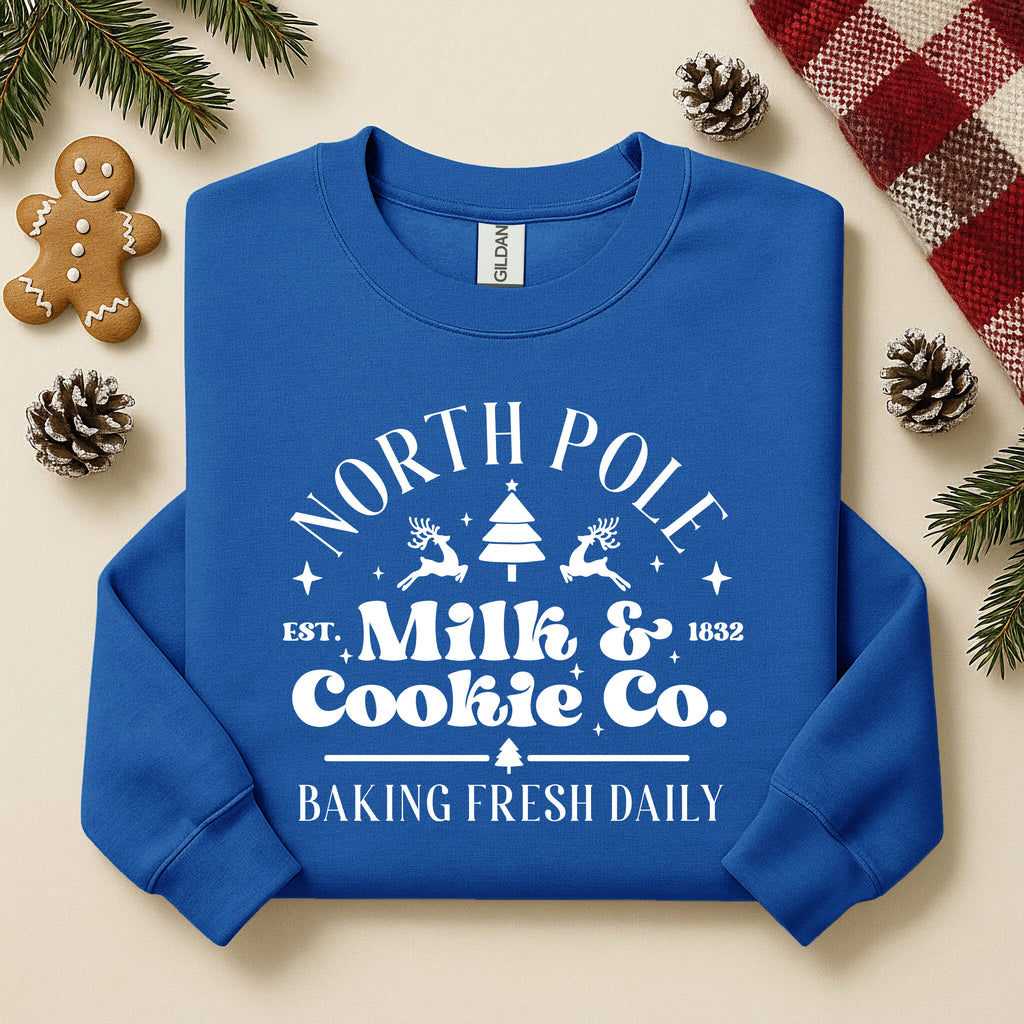 North Pole Milk & Cookie Co. Christmas Crewneck