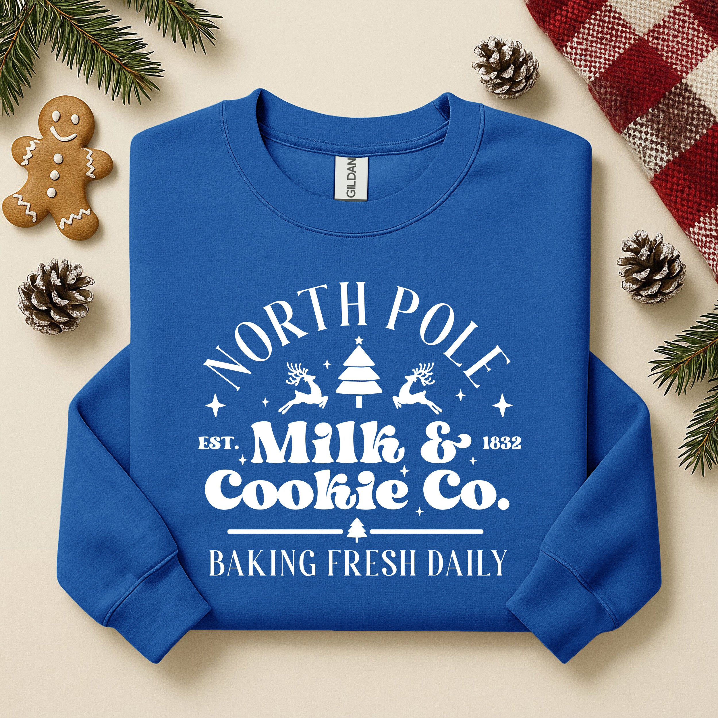 North Pole Milk & Cookie Co. Christmas Crewneck