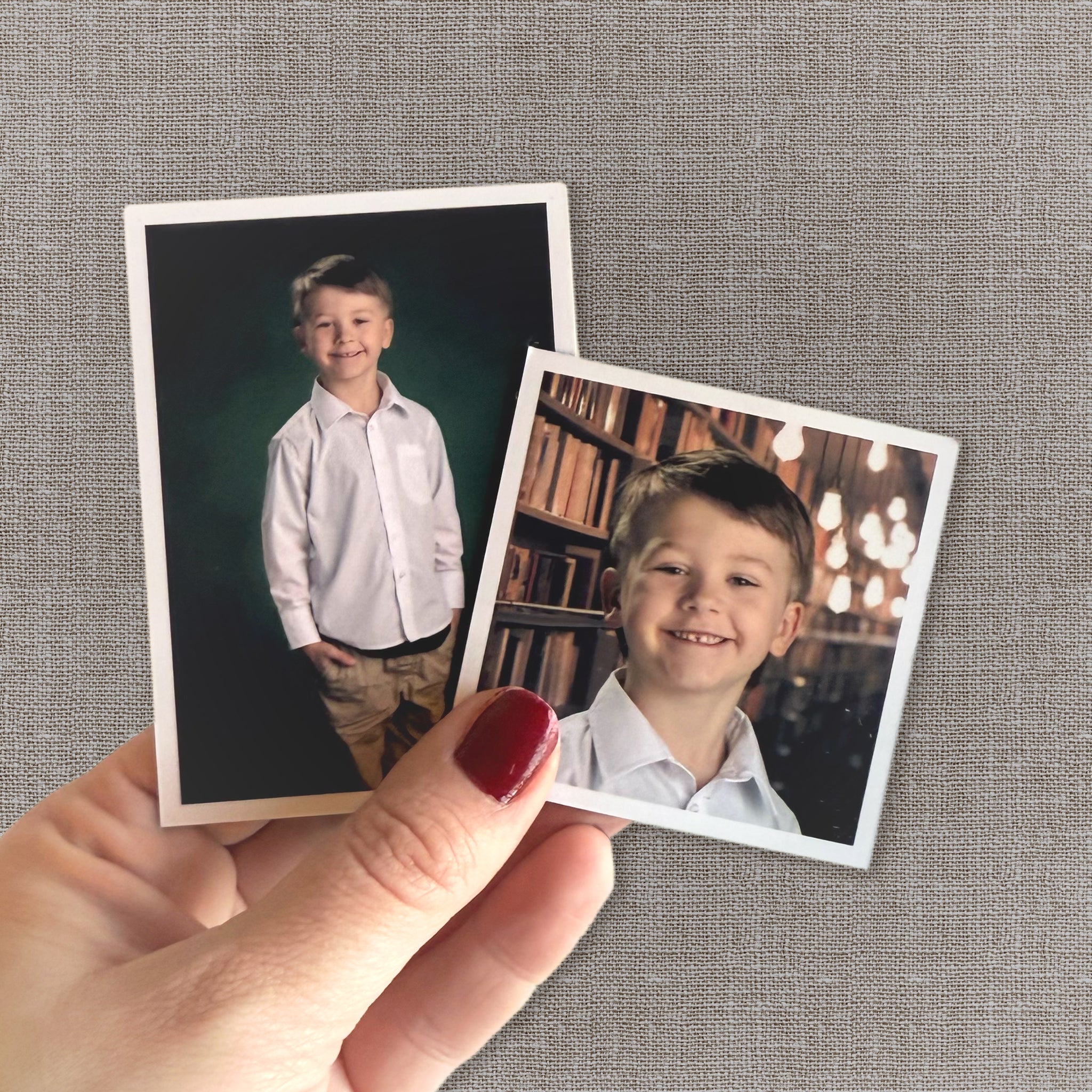 School Portrait Pack – White-Frame Memory Magnets