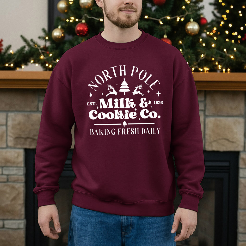 North Pole Milk & Cookie Co. Christmas Crewneck