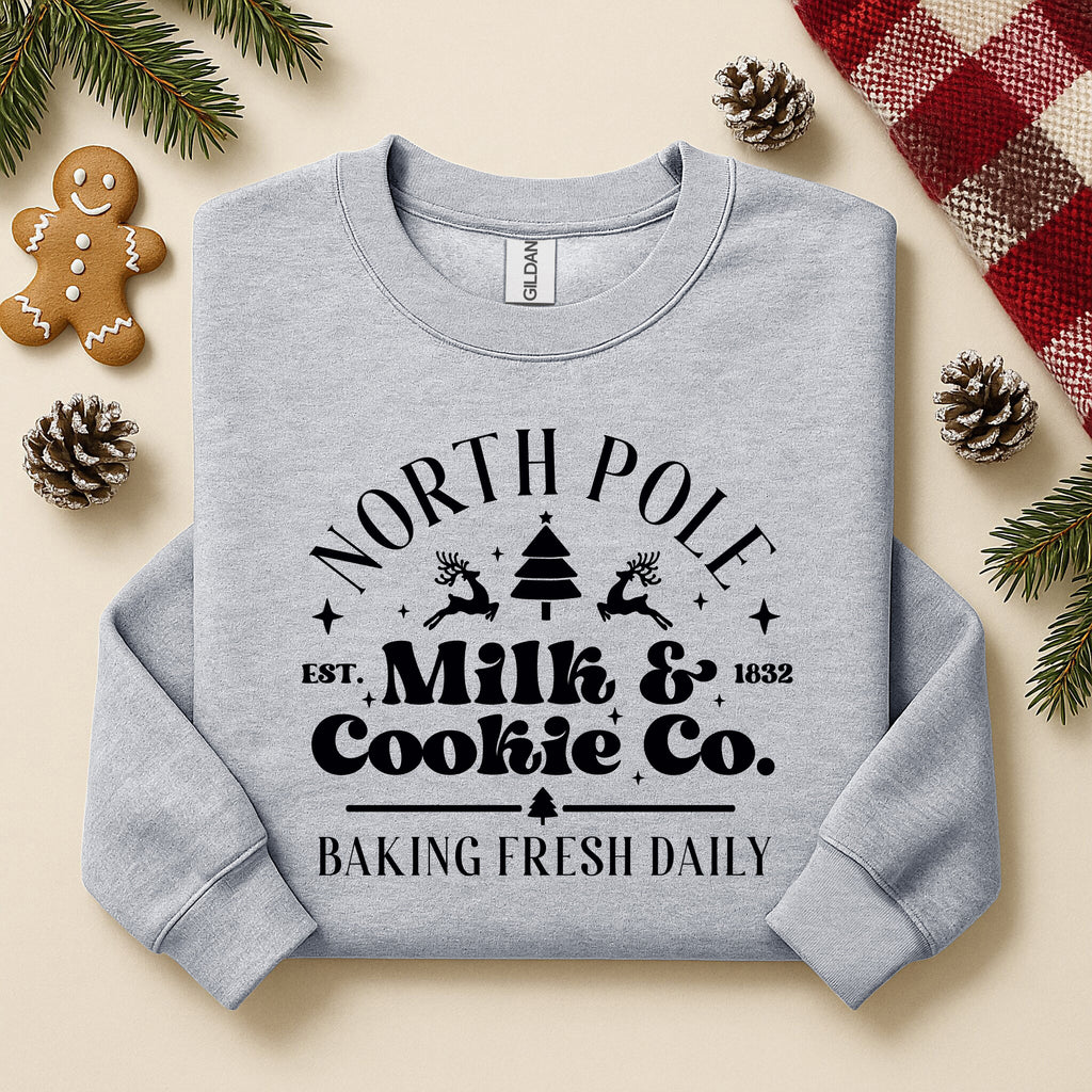 North Pole Milk & Cookie Co. Christmas Crewneck