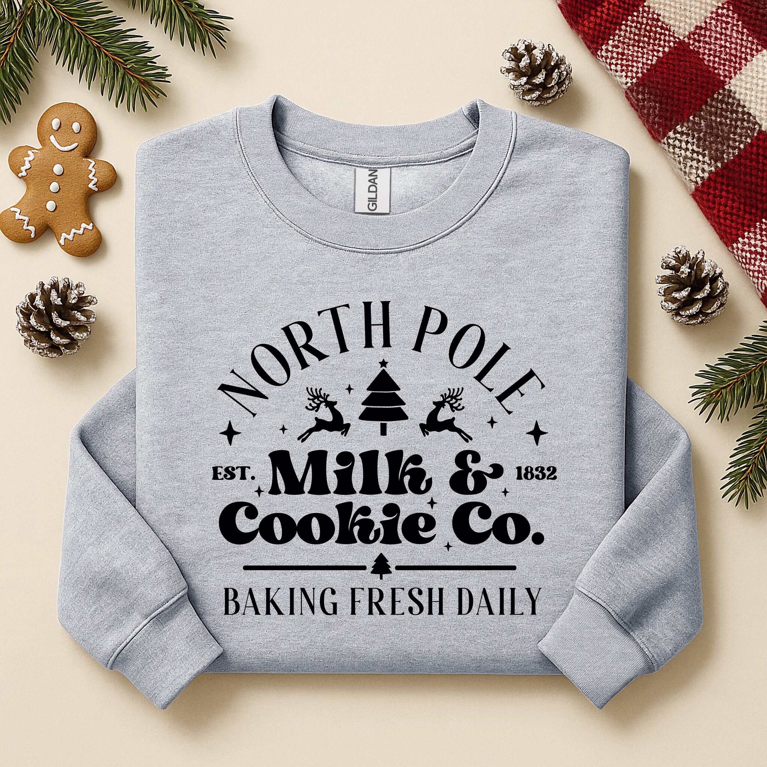 North Pole Milk & Cookie Co. Christmas Crewneck